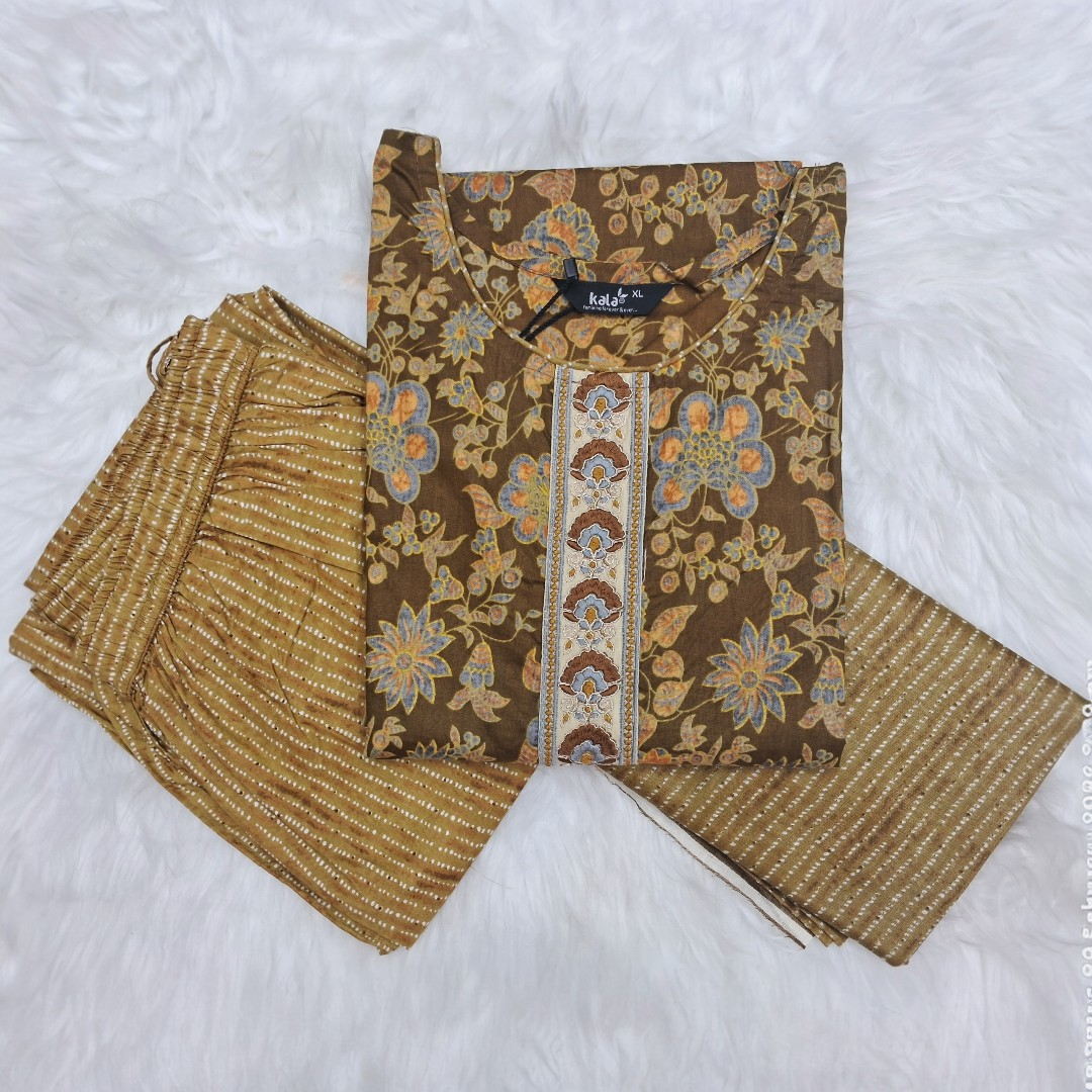 Trendy Women's Cotton Kurti set Elegant Design