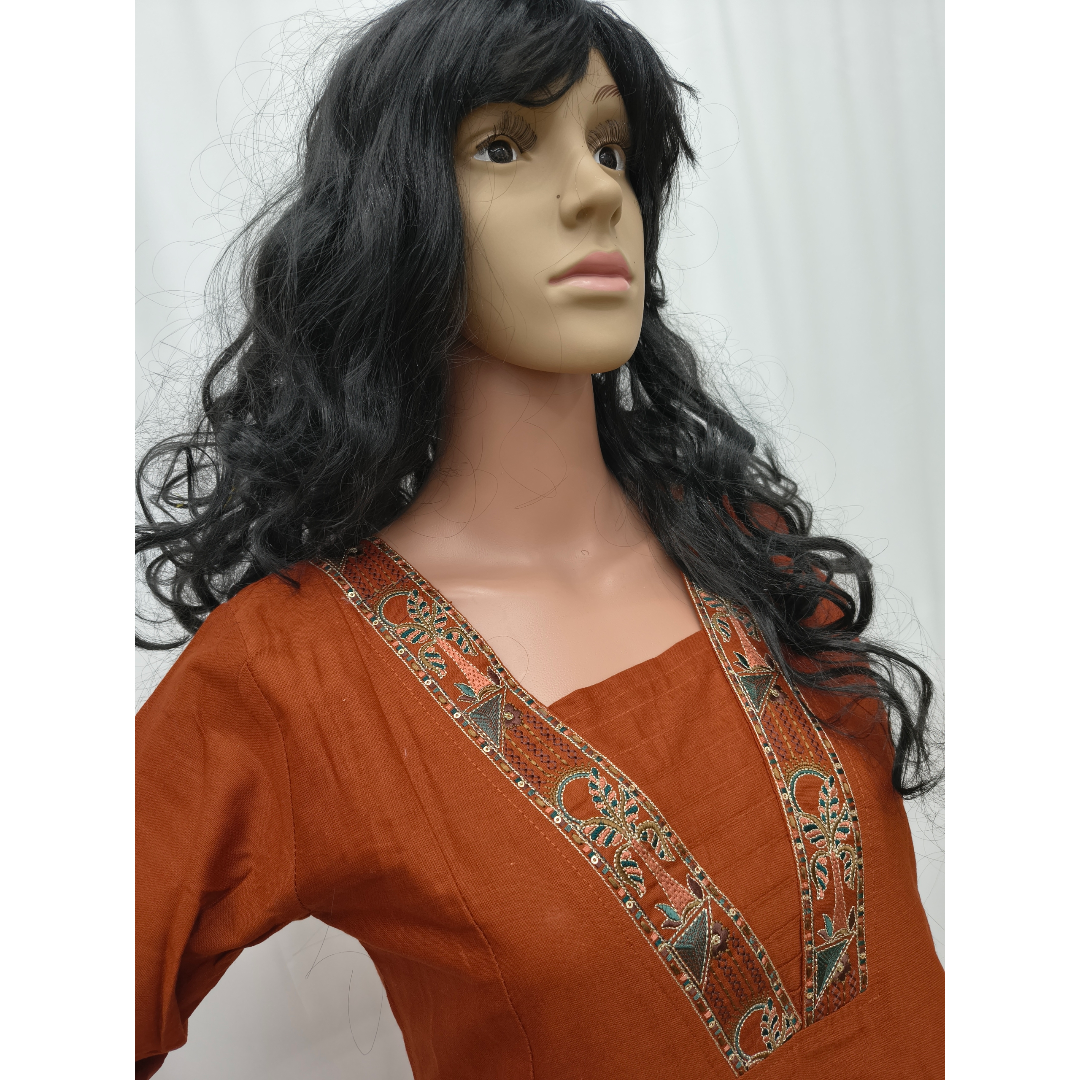 Co- ord Set Cotton Type Long Kurtha and Palazzo Set