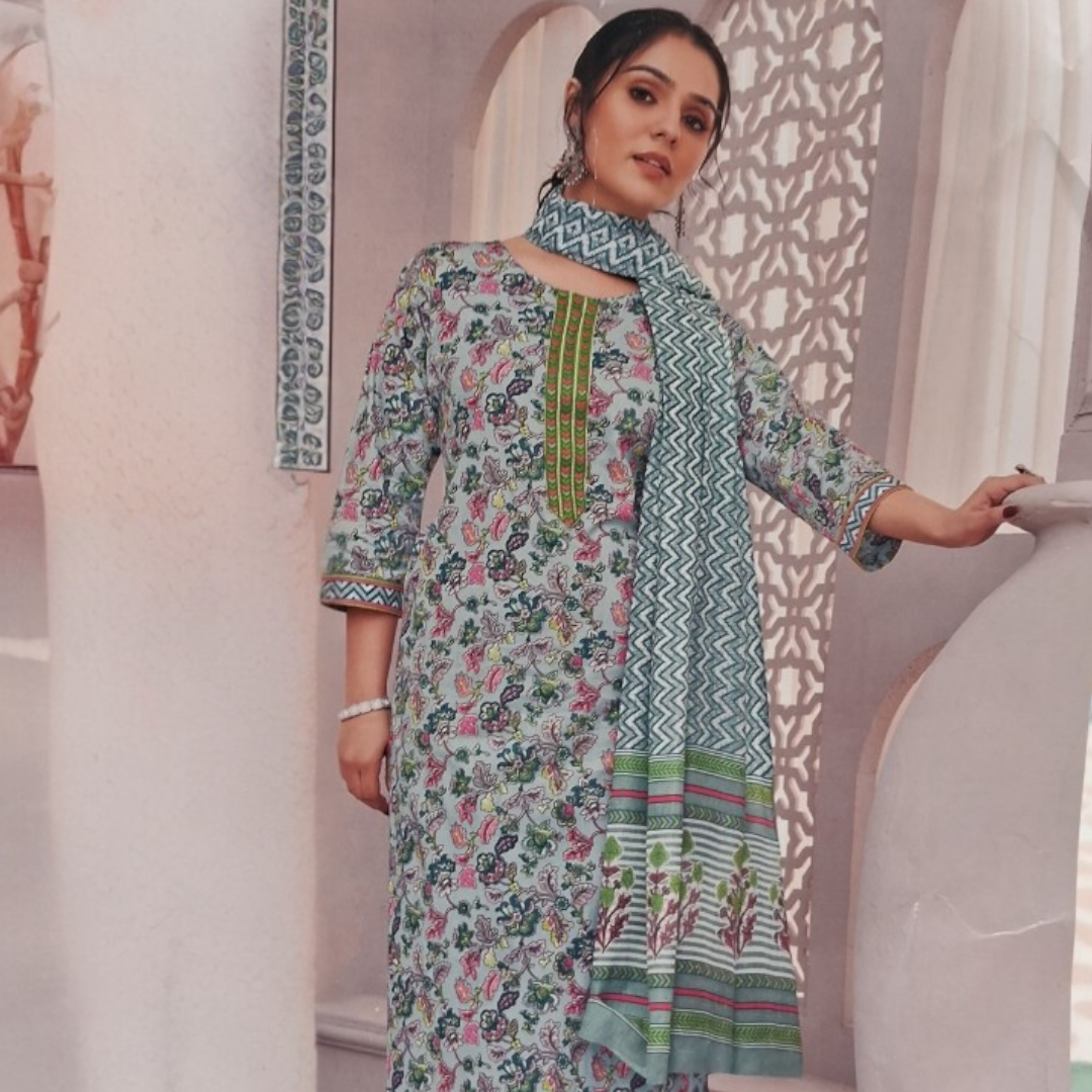 Trendy Women's Cotton Kurti set Elegant Design