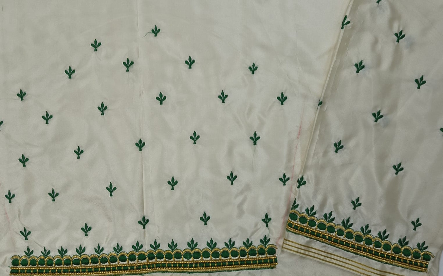 Unstitched Art Silk Blouse/Machine Work Blouse Piece